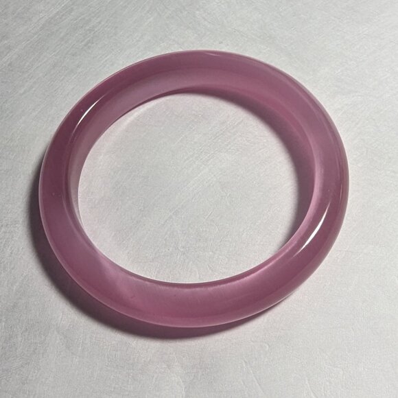 Pink Jade Bangle - Picture 3 of 11